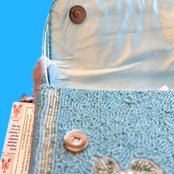 Turtle Beaded Bag Blue New Release NWT Beaded Purse - Picture 7 of 7